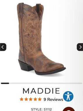 Laredo Maddie Distressed Brown Western Pull-On Boots